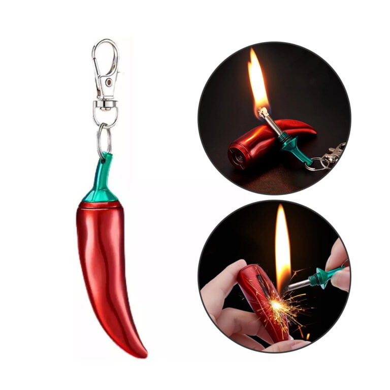 2 In 1 Chili Gas Lighter Waterproof Lightweight Wear-resistant and Durable