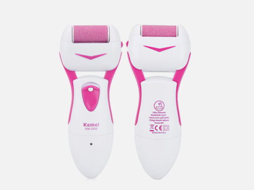 Kemei KM - 2502 New 3 in 1 Portable Electric Lady Foot Callus Remover with 2 Replaceable Heads