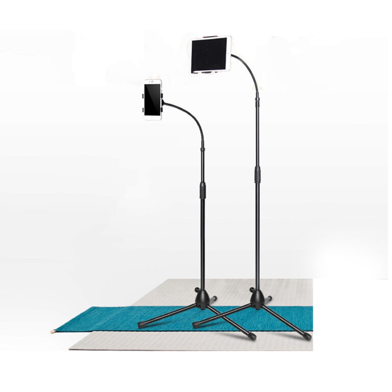 Adjustable Tripod Floor Stand Flexible Tablet Holder Bracket