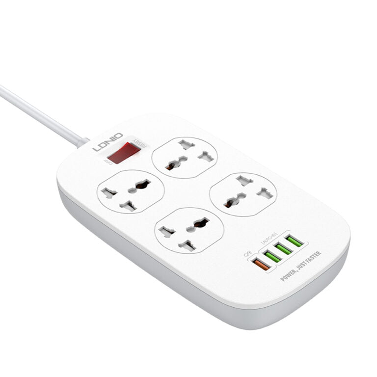 LDNIO SC4407 2 Meters Power Socket with 4 Socket Outlets and 4 USB Port