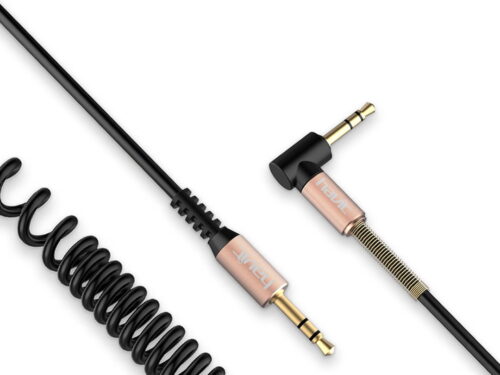 HAVIT HV-CB619X Elbow Audio Cable 0.6M to 2.0M – Black/Gold