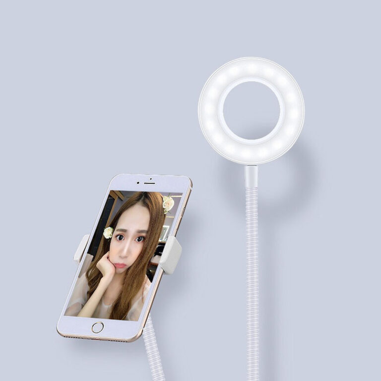 3 in 1 Phone Stand With Microphone Holder Selfie Ring Light For Live Stream Adjustable Long Arm Desk Stand