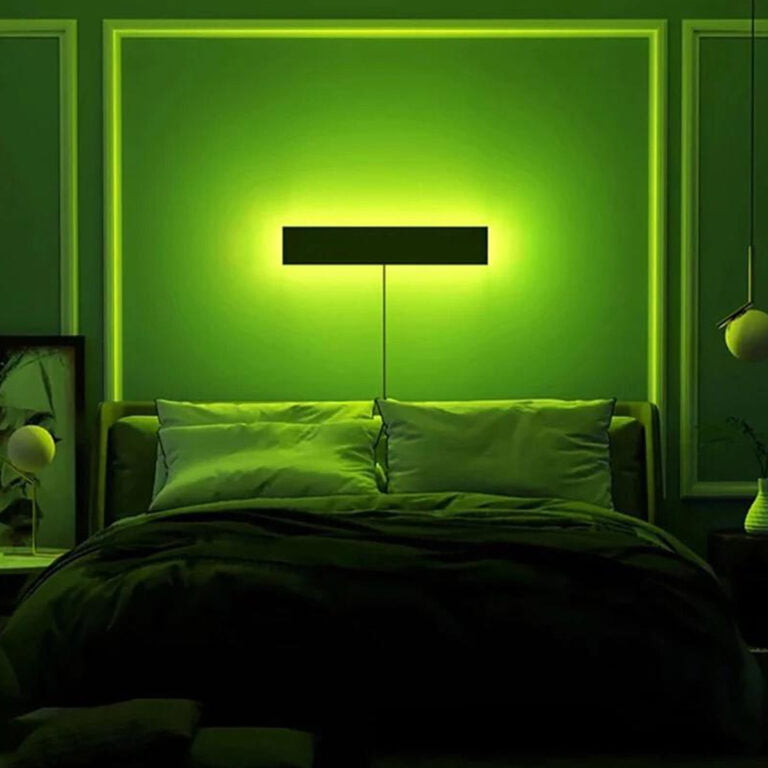 Modern RGB LED Wall lamp Decoration Colorful Bedroom Bedside Wall lights with Remote Control