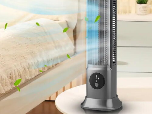 Portable Air Streamlined Tower Fan with 3 Speeds, Table Fan, Bladeless Design