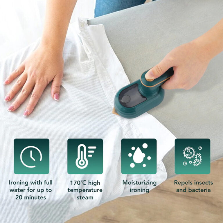 Mini Portable Travel Steam Iron 170°C Wet and Dry Ironing