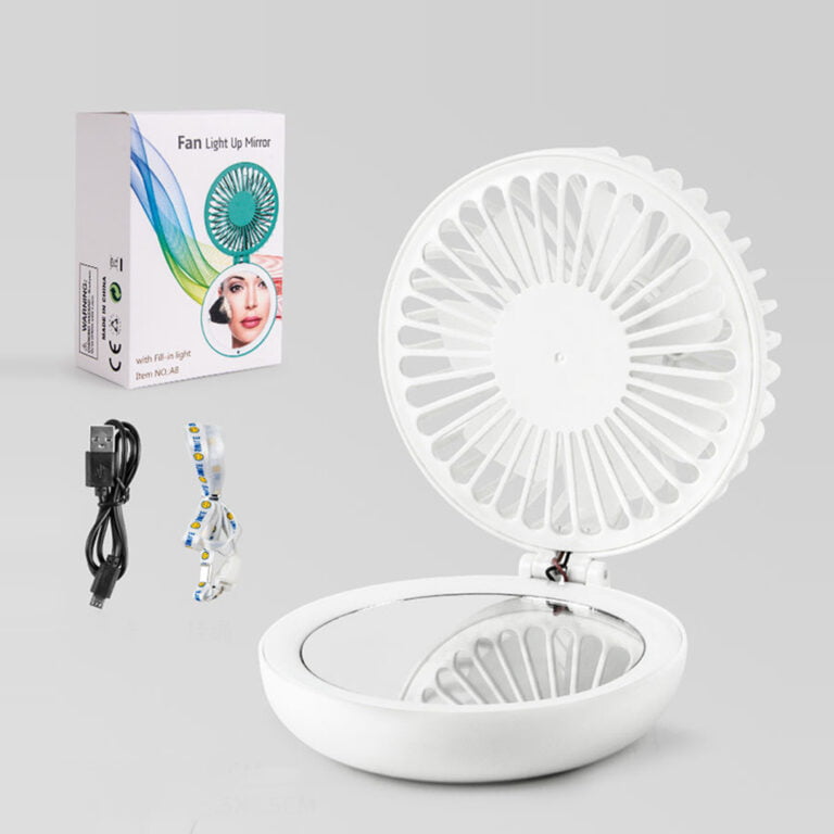 Fan Light Up Mirror with Fill-in Light - assorted colors