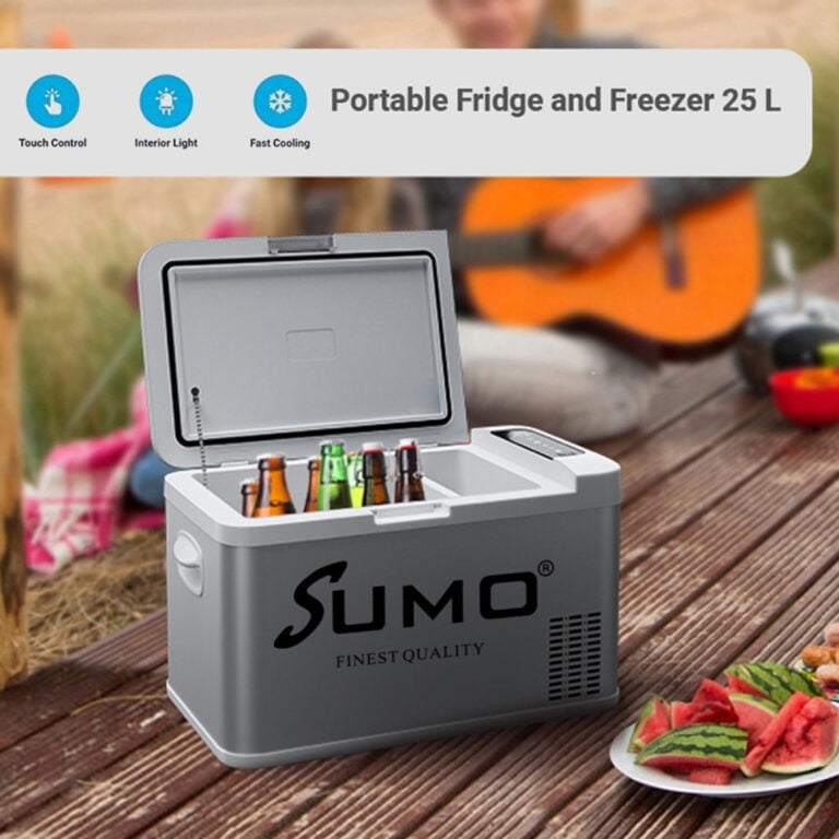 Portable Car Cooler Refrigerator 25 Liter Capacity Powerful Compressor for Faster Cooling
