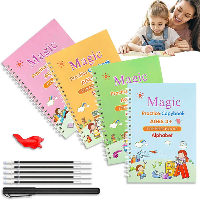 Set of 4 Magic Practice Copybook for Kids Magic Calligraphy