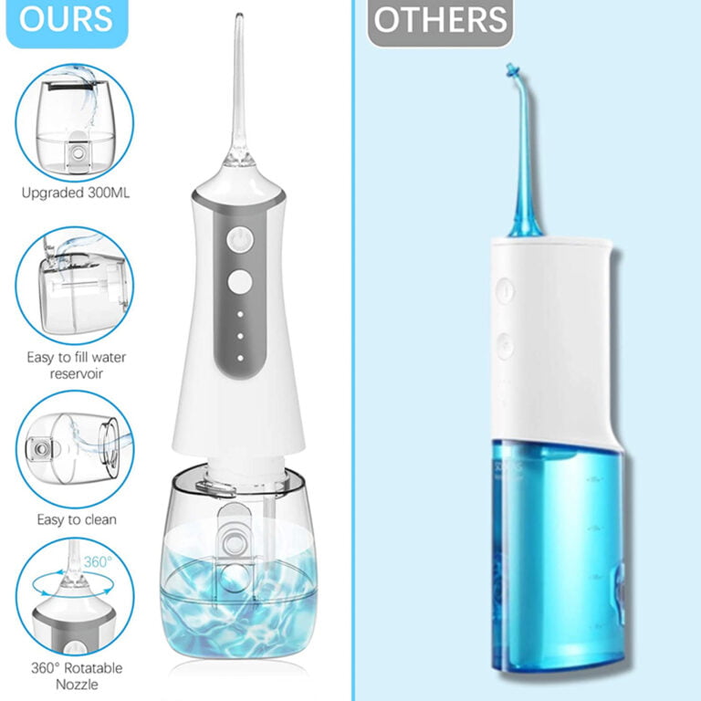 Water Flosser Cordless Teeth Cleaner Dental Oral Irrigator Flosser IPX6 Waterproof