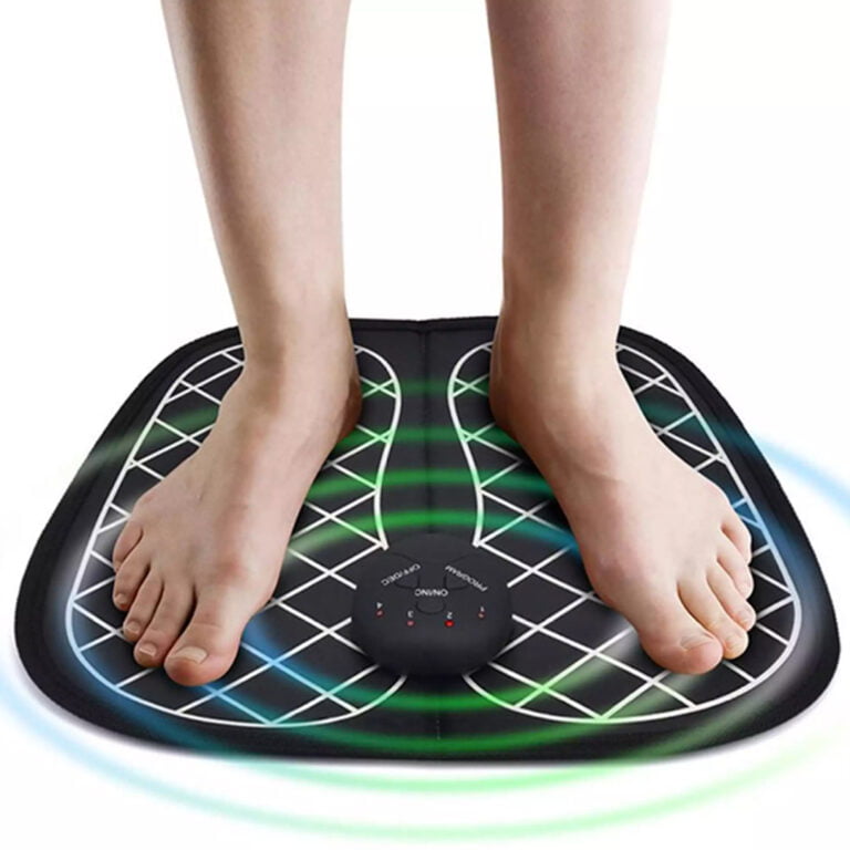 EMS Foot Massager, Portable Electric Foot Massage Mat, Adjustable 6 Vibration Modes