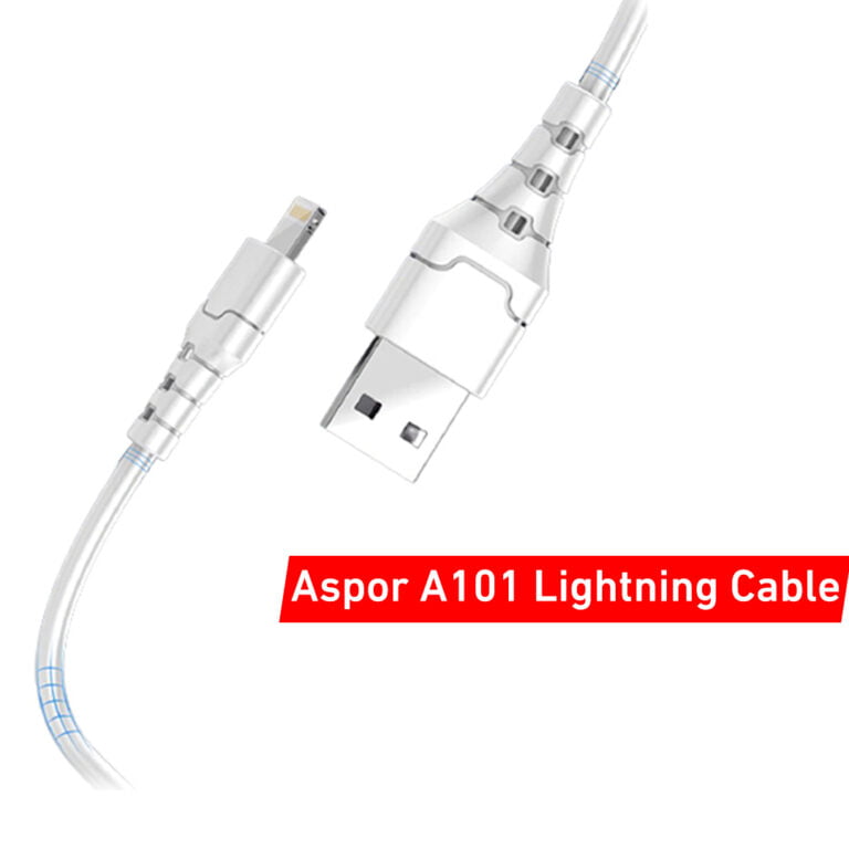 2 Aspor A101 iPhone Lightning Cables  + 1 Aspor A102  Type-C Cable