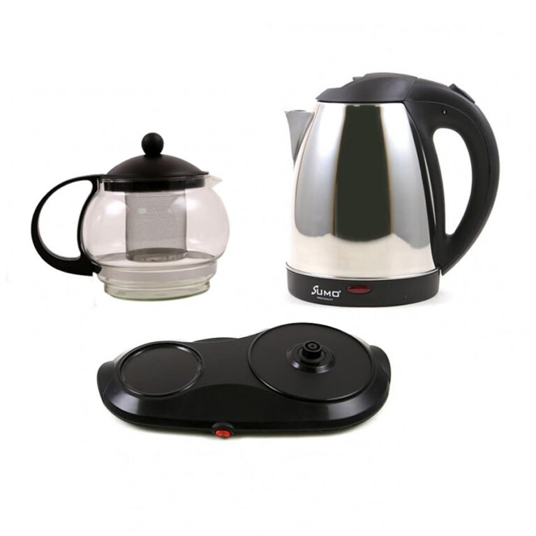 SUMO 1800 W 3 IN 1 TEA TRAY SET ELECTRIC STAINLESS STEEL KETTLE