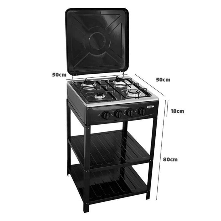 Boko 4-Burner Adjustable Tabletop Gas Stove with Lid and Legs perfect for camping
