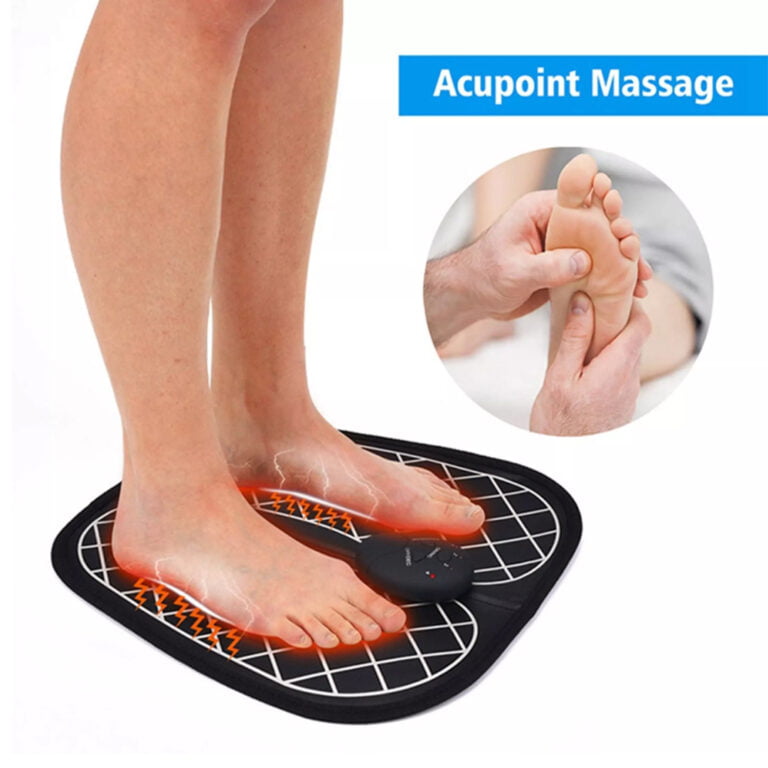 EMS Foot Massager, Portable Electric Foot Massage Mat, Adjustable 6 Vibration Modes