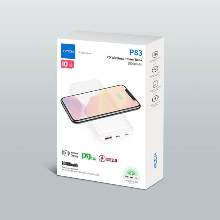 ROCK P83 PD(QC3.0) P83 2-IN-1 10000mAh Wireless Charger Power Bank