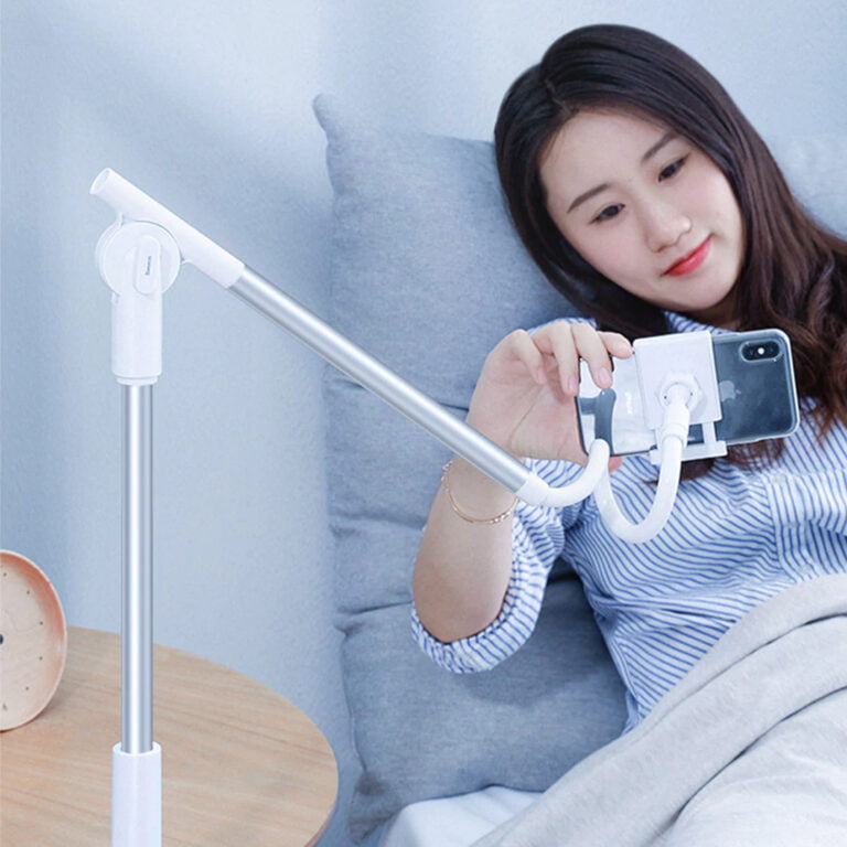 Baseus 360 Rotating Flexible Long Arm Lazy Phone Holder For Mobile Phone (Size 4-6.5 inch)