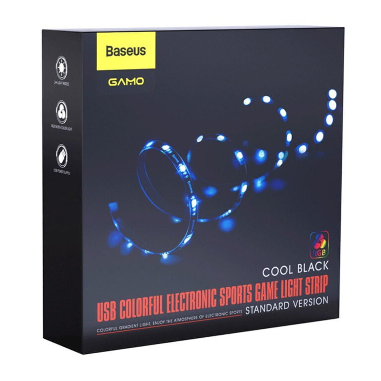 Baseus Cool Black USB Colorful Electronic Sports Game Light Strip RGB Standard Version