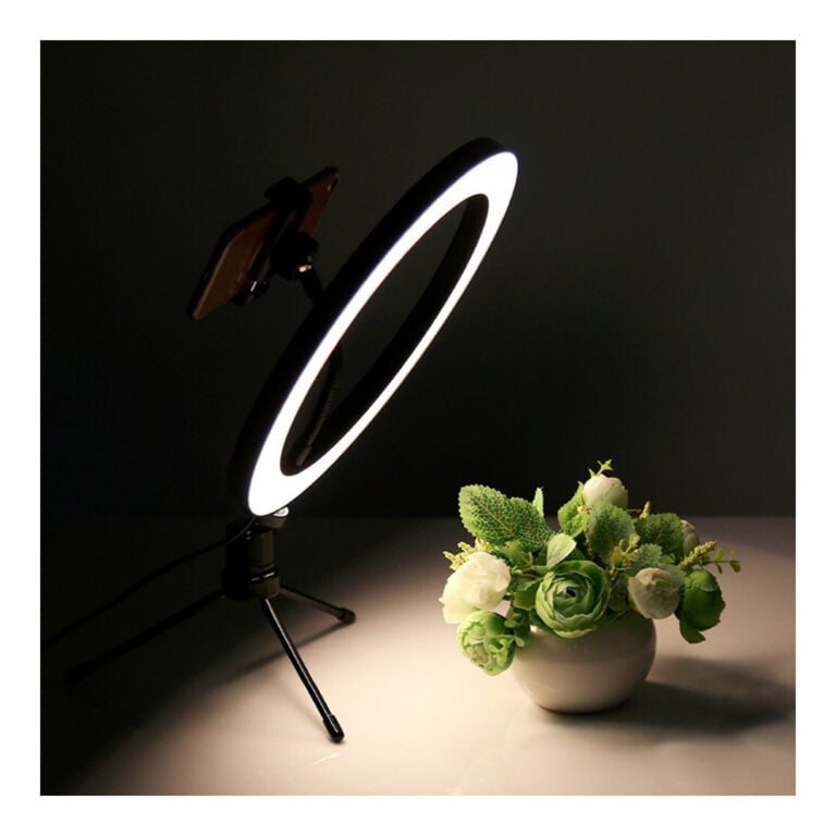 LC-16-II Ring 38 cm LED Light Blogger Lamp with Phone Clip and Mirror Selfie Set With Tripod