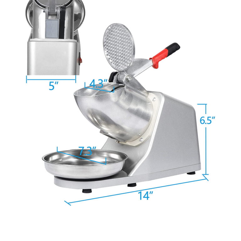 Electric Ice Shaver Machine, Ice Crusher, Stainless Steel Snow Cone Maker