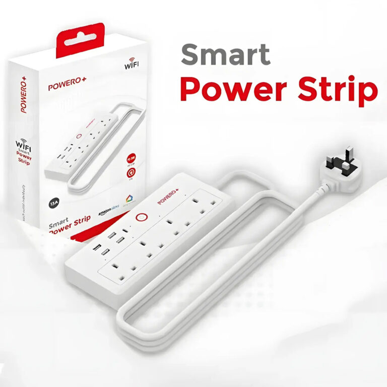 POWERO+ Smart Power Strip with with 4 power sockets, 4 USB ports and 20W PD port
