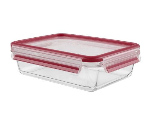 Tefal MasterSeal Glass Storage Box - Red - 2.0L