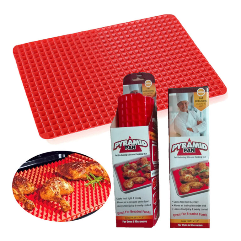 Pyramid Pan Silicone Baking Mat, Heat Resistant, Half Sheet, Fat Reducing Mats