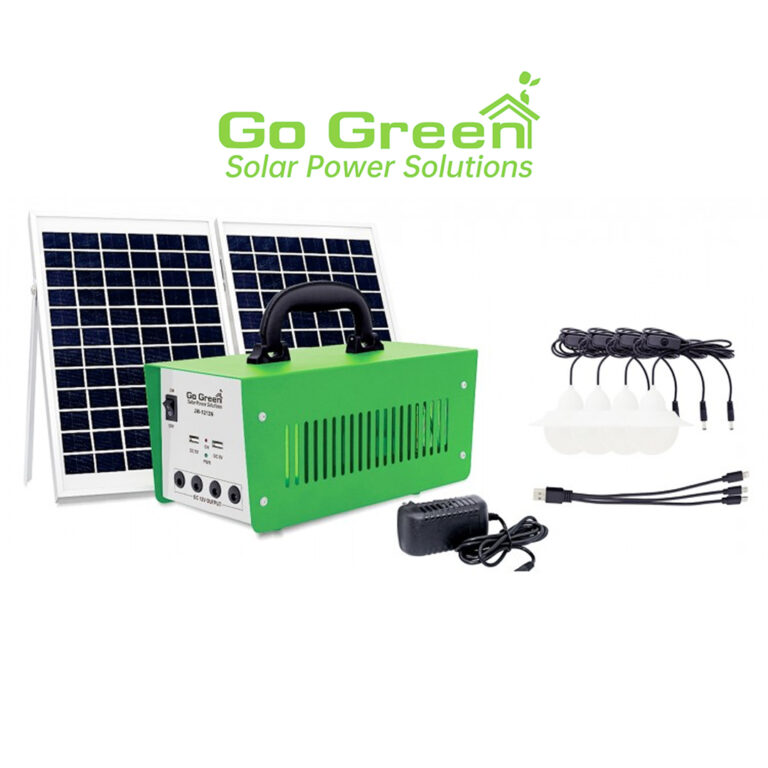 Go Green Portable Solar Energy Kit - 12V/12Ah - AC/DC Output