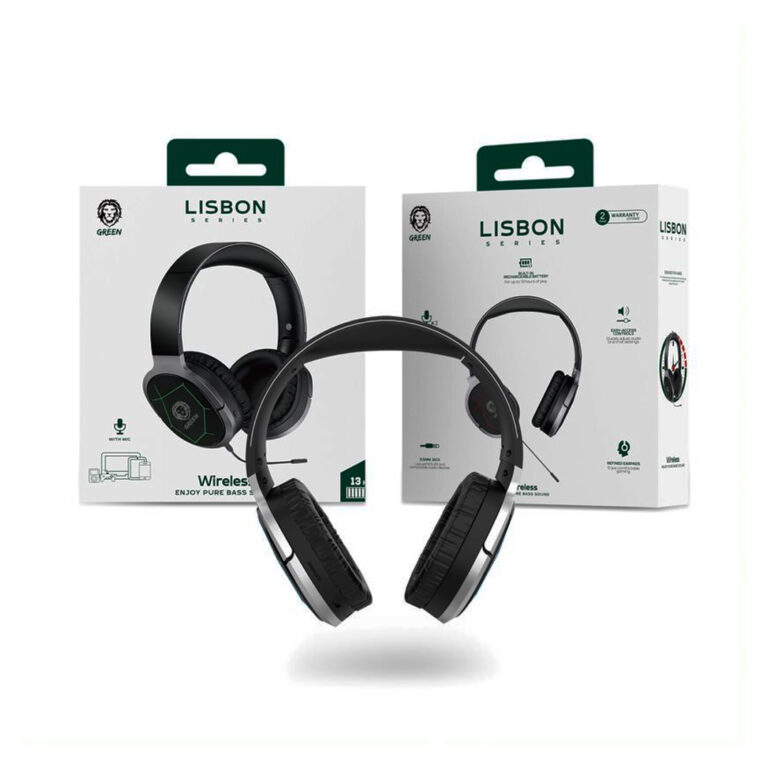GREEN Lisbon Series Wireless Headphones With Microphone