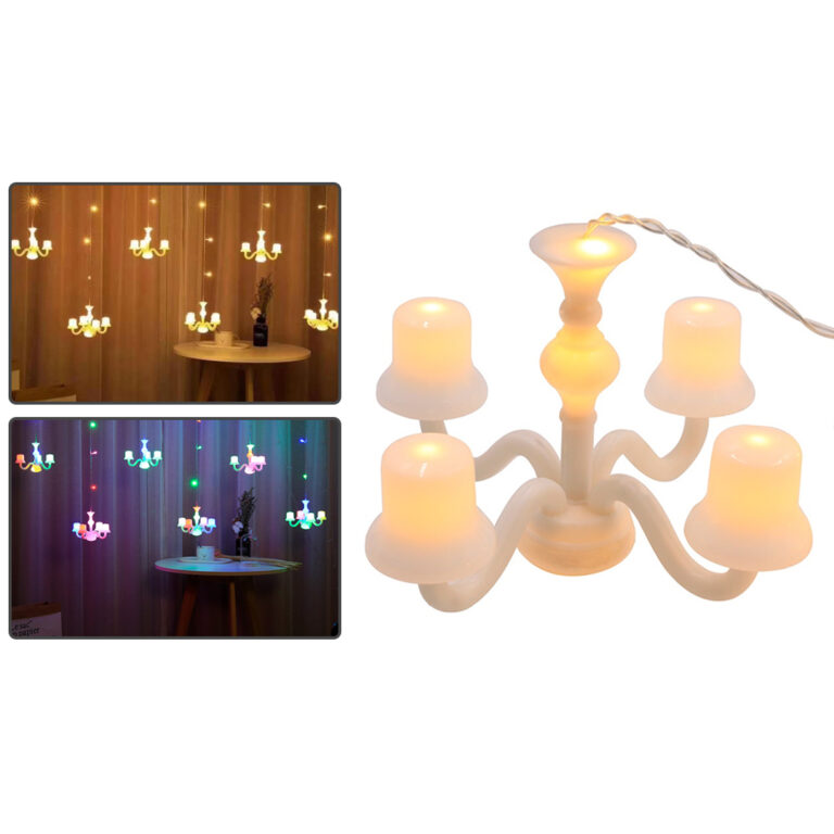 6 Chandelier LED Curtain String Lights with Different Flashing Modes