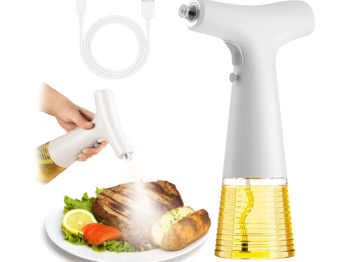 Automatic Oil Sprayer for Cooking 8oz Electric Olive Oil Spray Mister Bottle Food Grade Dispenser