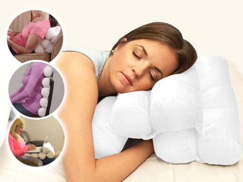 Adjustable Lumbar Sectional Pillow for Back Support