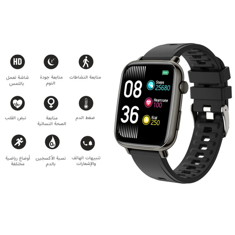 Porodo Verge Smart Watch with Fitness & Health Tracking