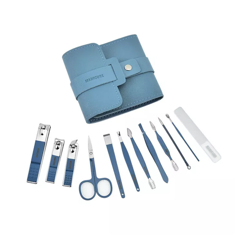 12 In 1 Stainless Steel Nail Cutter Pedicure Kit With Portable Travel Case