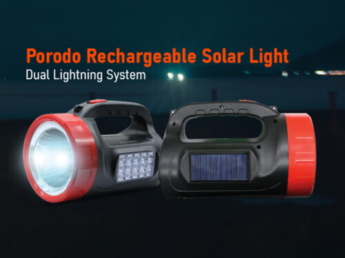 Porodo Rechargeable Solar Light Dual Lightning System