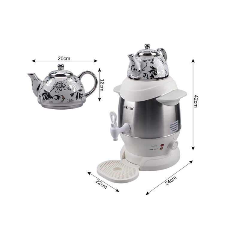 RAF Stainless Steel Double Layer Large Capacity Samovar Tea Maker 6 Liter