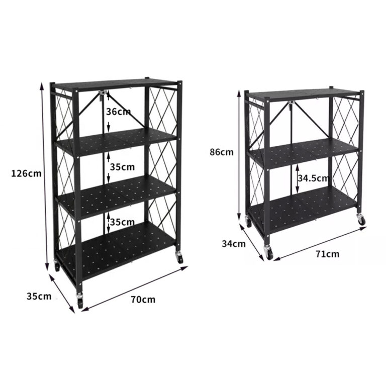Carbon steel folding removable Multi-tier (3 Layers & 4 Layers) storage rack shelf