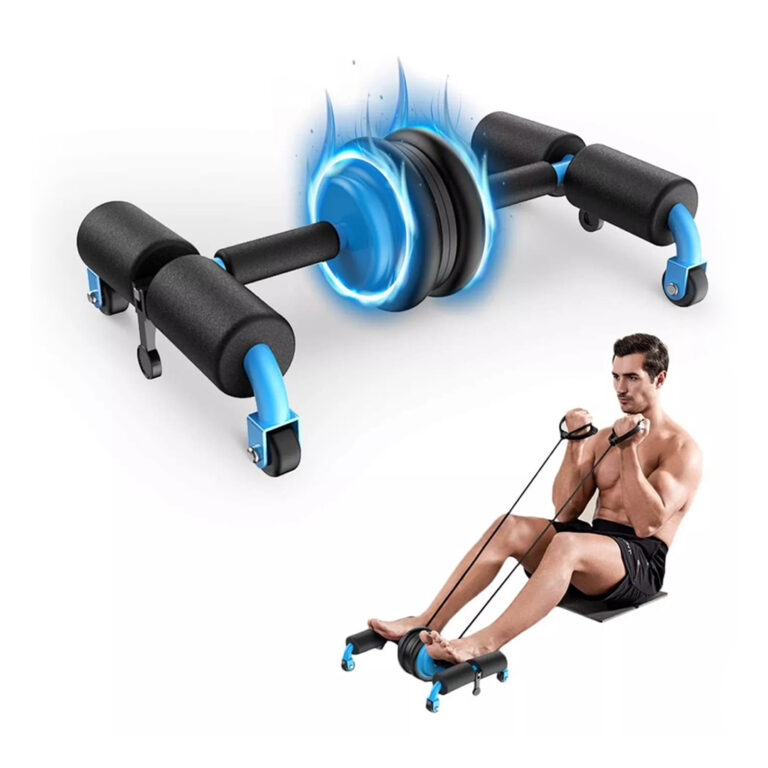 Multifunctional Abdominal Wheel Abdominal Muscle Training at Home with Knee Pad and Resistance Bands