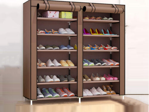 Collapsible Double Dustproof And Dampproof Shoe Wardrobe Storage Organizer