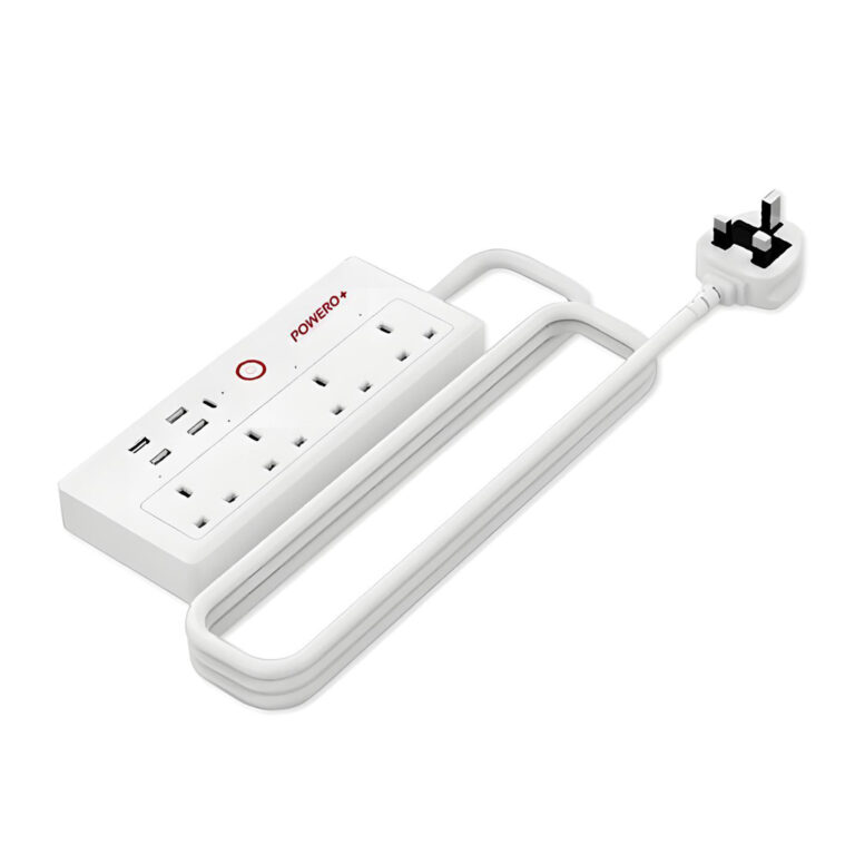 POWERO+ Smart Power Strip with with 4 power sockets, 4 USB ports and 20W PD port