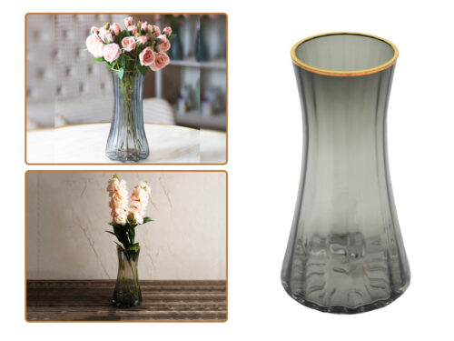 Elio Glass Decorative Vase Lustrous, Beautiful, and Durable