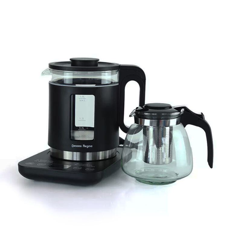 220V Electric Digital Tea Maker Glass Teapot 0.8L Teapot Plus 1.0L Kettle