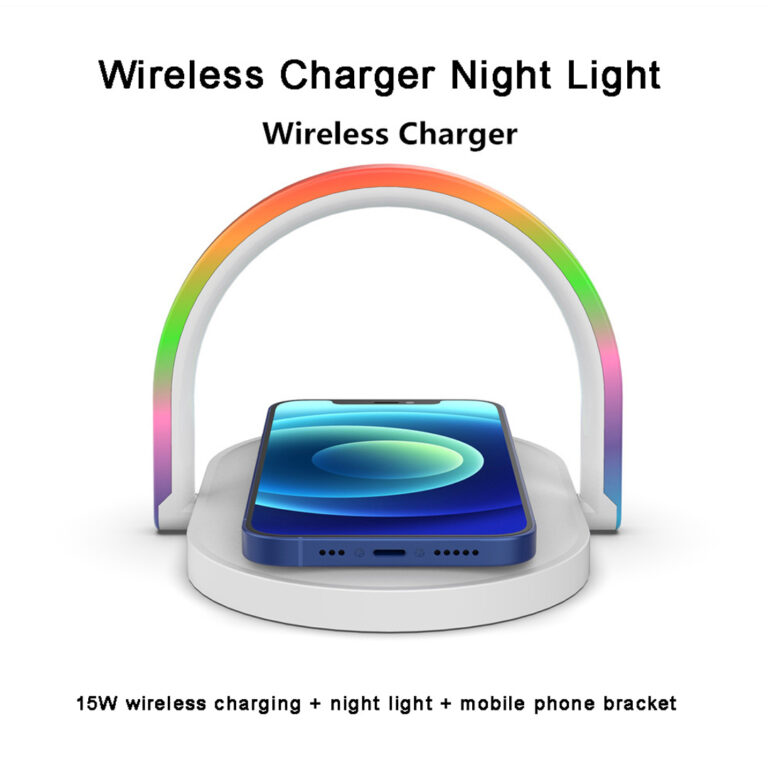 LED Desk Lamp With Wireless Charger Minimalist Modern Bedroom Bedside Touch Night Light