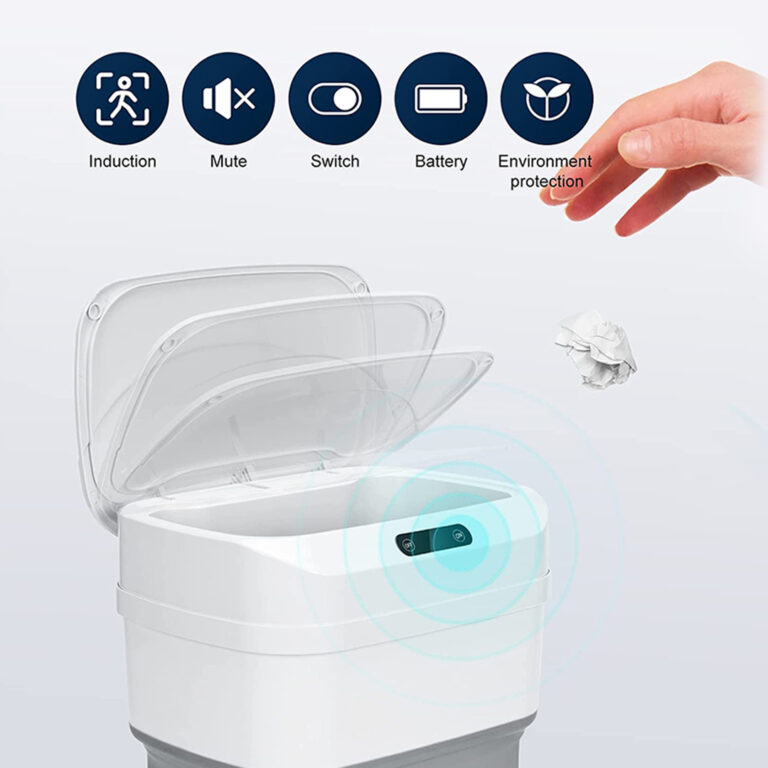 Touchless Automatic Motion Sensor Rectangular Trash Can with Lid