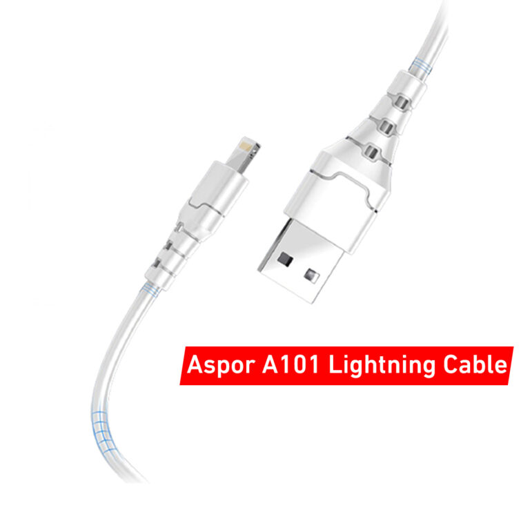 10 Aspor A101 iPhone Lightning Cables OR 10 Aspor A102 Type-C Cables