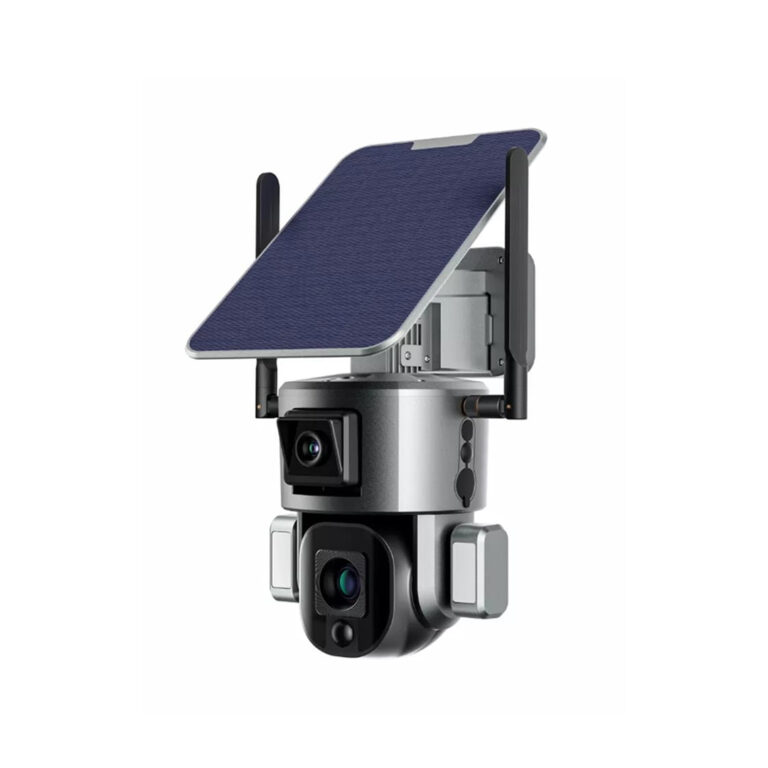CCTV Camera Solar Camera Security PTZ Dual Camera Auto Tracking Human Detection Solar Panel 4G Camera