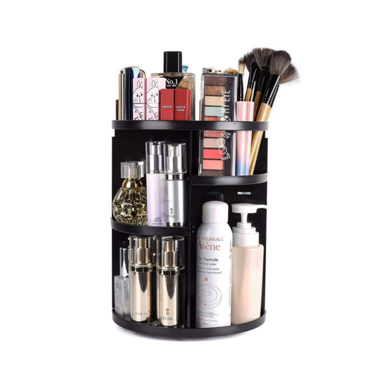 360 Rotating Makeup Organizer Adjustable Makeup Carousel Spinning Holder Storage Rack
