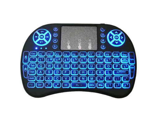 Mini Backlit Wireless Keyboard with Touchpad & Built in Lithium Battery (2.4G)