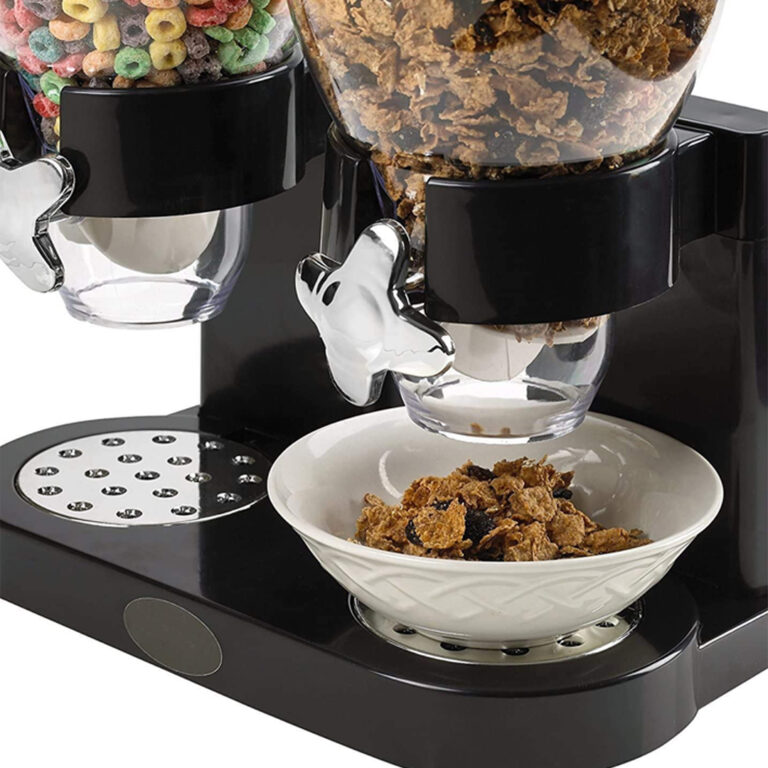 DOUBLE CEREAL DISPENSER DRY FOOD STORAGE CONTAINER DISPENSER MACHINE