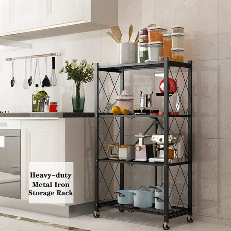 Carbon steel folding removable Multi-tier (3 Layers & 4 Layers) storage rack shelf