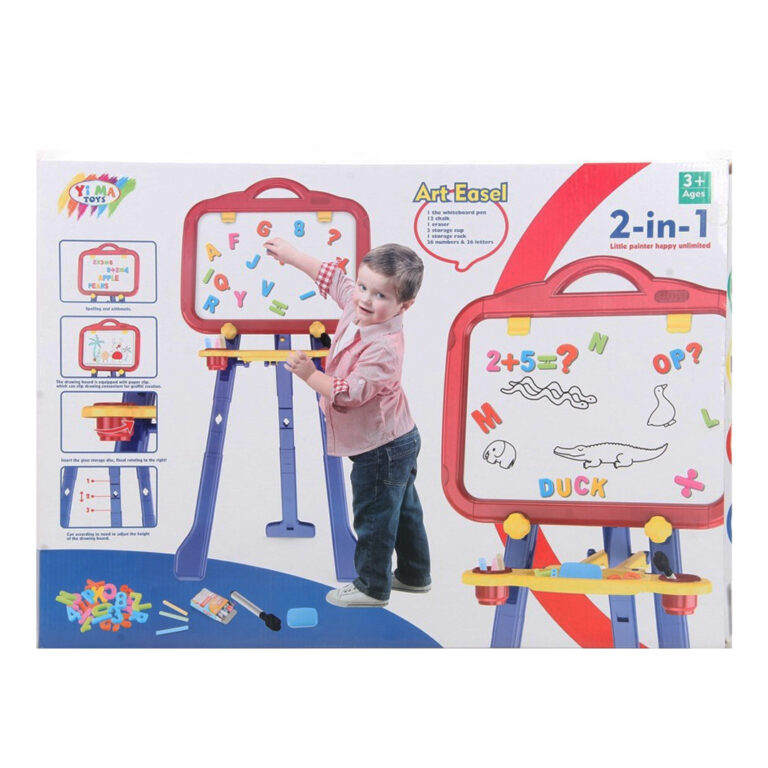 Double-sided Children's Drawing and Writing Board with An Elegant Easel